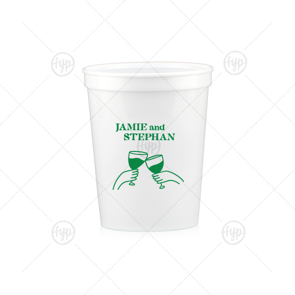 Cheers to Love Line Art Cup 16-oz. Stadium Cup (Ink)