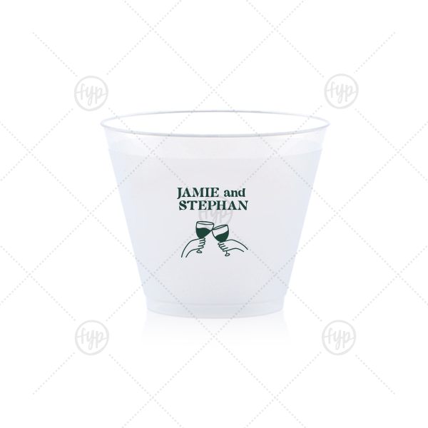 Cheers to Love Line Art Cup 9-oz. Frosted Cup (Ink)