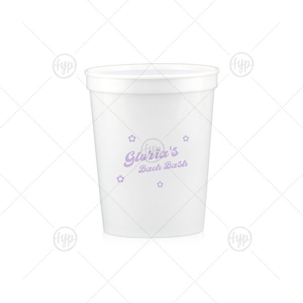 Bachelorette Blooms Personalized Cup 16-oz. Stadium Cup (Ink)