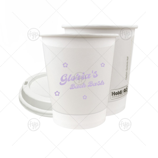 Bachelorette Blooms Personalized Cup 8-oz. Double Wall Paper Hot Cup (Ink)