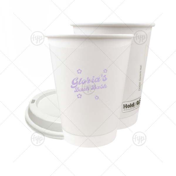 Bachelorette Blooms Personalized Cup 12-oz. Double Wall Paper Hot Cup (Ink)