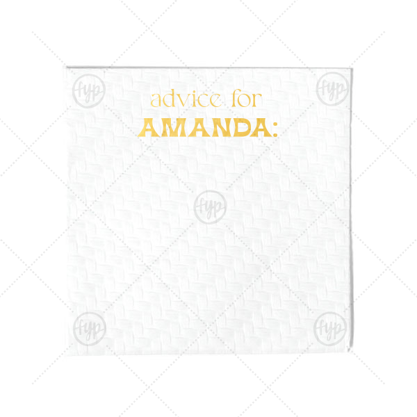 Advice For The Graduate Napkin Cocktail Napkin (Foil)