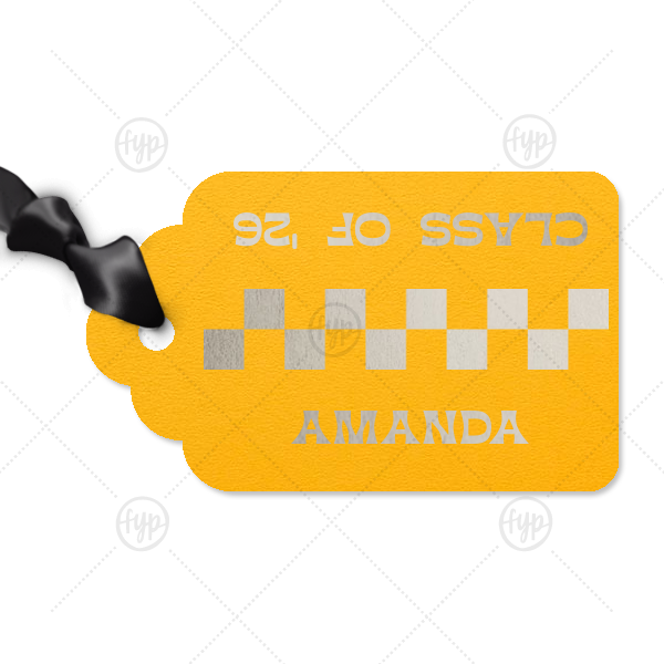 Retro Graduation Gift Tag Round Arch Gift Tag (Foil)