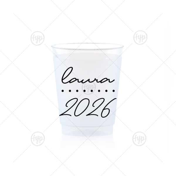 Graduation Soiree Dotted Line Cup 5-oz. Frosted Cup (Ink)