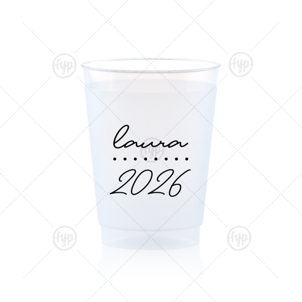 Graduation Soiree Dotted Line Cup 10-oz. Frosted Cup (Ink)