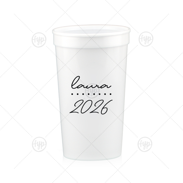 Graduation Soiree Dotted Line Cup 22-oz. Stadium Cup (Ink)