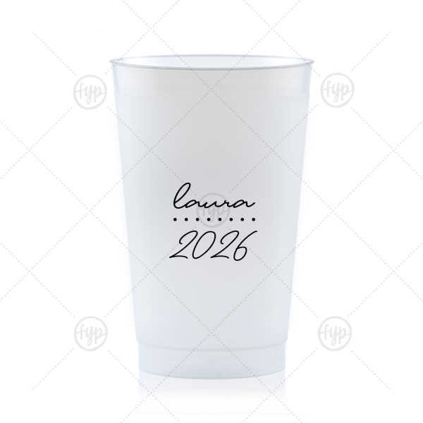 Graduation Soiree Dotted Line Cup 24-oz. Frosted Cup (Ink)