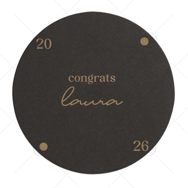 Graduation Soiree Dot Adorned Coaster Round Coaster (Foil)