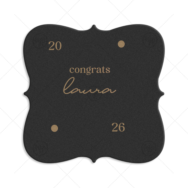 Graduation Soiree Dot Adorned Coaster Fancy Coaster (Foil)