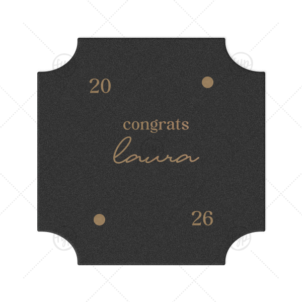 Graduation Soiree Dot Adorned Coaster Modern Coaster (Foil)