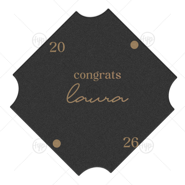Graduation Soiree Dot Adorned Coaster Modern Coaster (Foil)