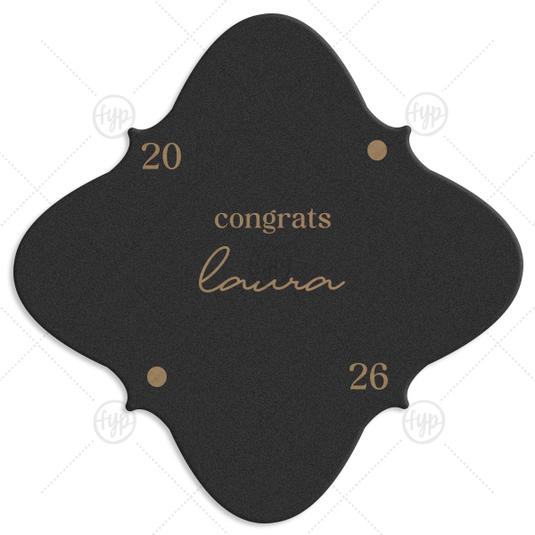 Graduation Soiree Dot Adorned Coaster Fancy Coaster (Foil)