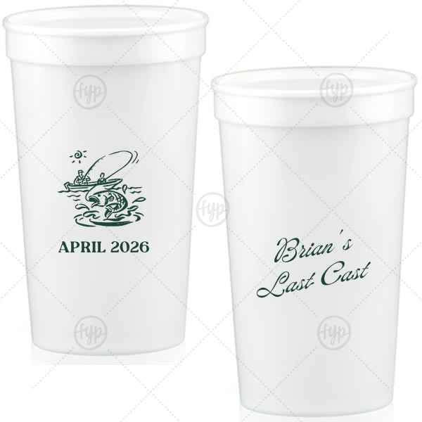 Bachelor Party Last Cast Cup 32-oz. Stadium Cup (Ink)
