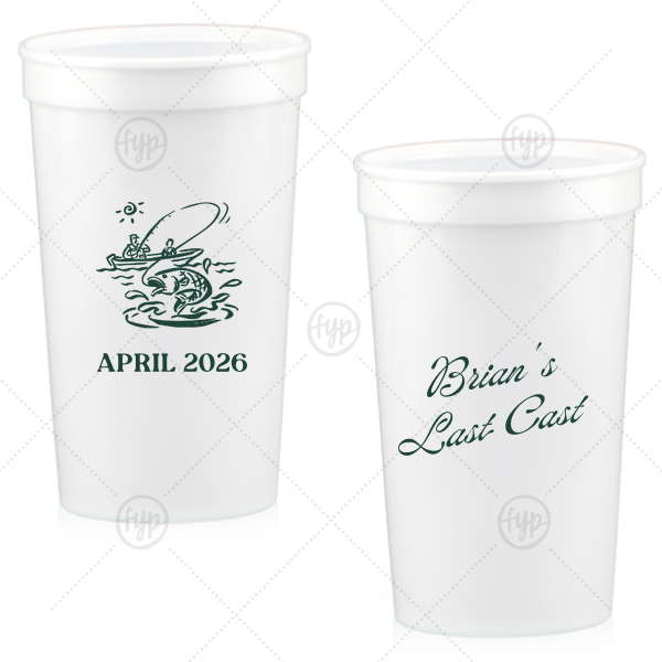 Bachelor Party Last Cast Cup 22-oz. Stadium Cup (Ink)