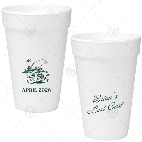 Bachelor Party Last Cast Cup 16-oz. Styrofoam Cup (Ink) 
