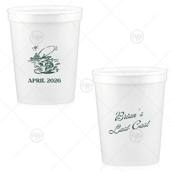 Bachelor Party Last Cast Cup 16-oz. Stadium Cup (Ink)