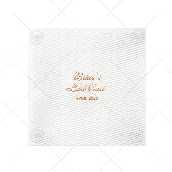 Last Cast Bachelor Party Napkin Luncheon Napkin (Foil)