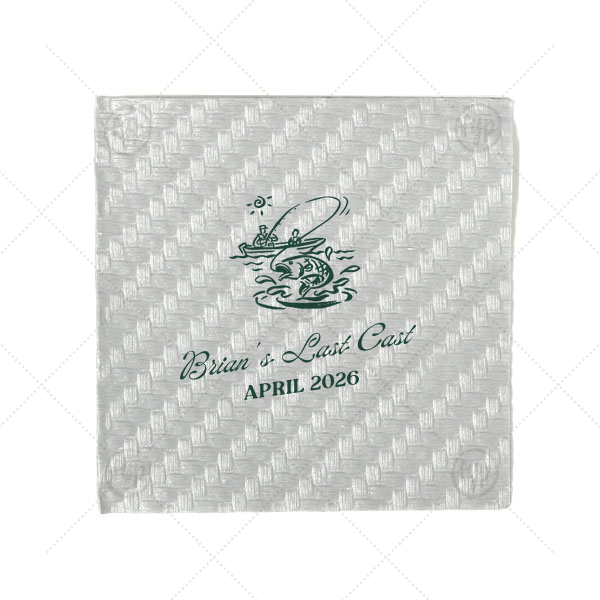Fishing Retreat Bachelor Party Napkin Cocktail Napkin (Foil)