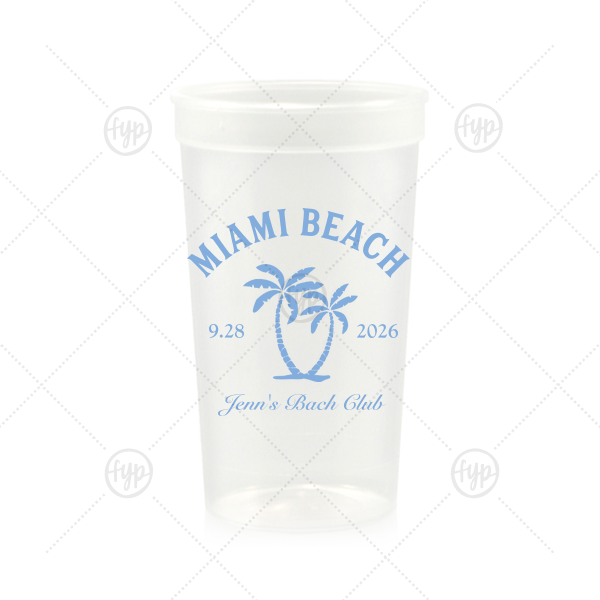 Bachelorette Beach Party Palm Breeze Cup 22-oz. Stadium Cup (Ink)