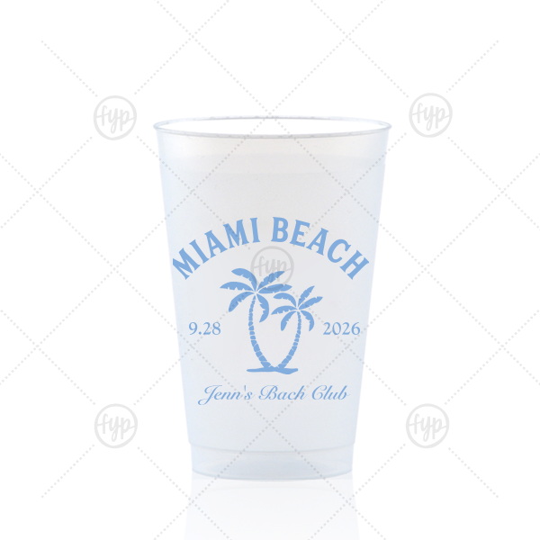 Bachelorette Beach Party Palm Breeze Cup 14-oz. Frosted Cup (Ink)