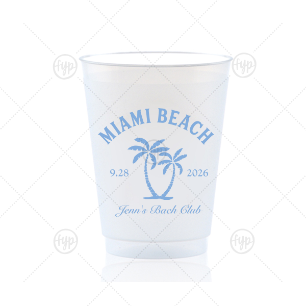 Bachelorette Beach Party Palm Breeze Cup 16-oz. Frosted Cup (Ink)
