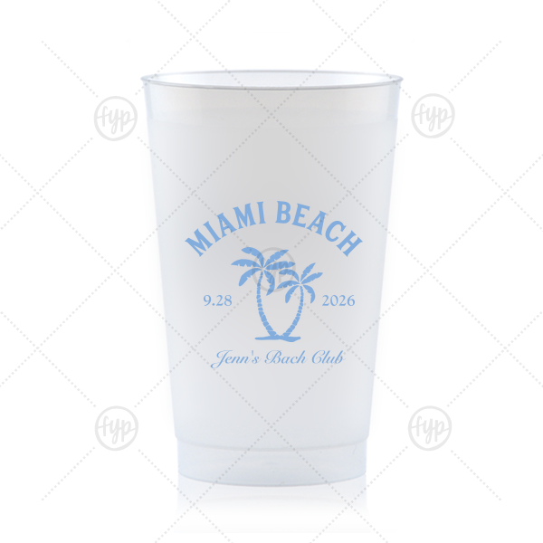 Bachelorette Beach Party Palm Breeze Cup 24-oz. Frosted Cup (Ink)