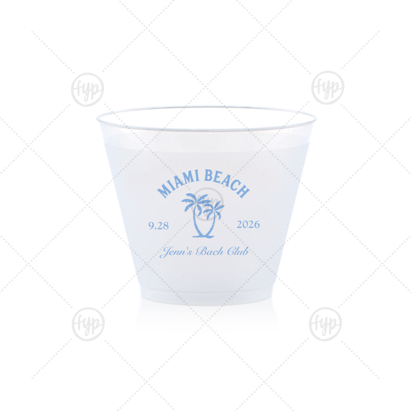 Bachelorette Beach Party Palm Breeze Cup 9-oz. Frosted Cup (Ink)