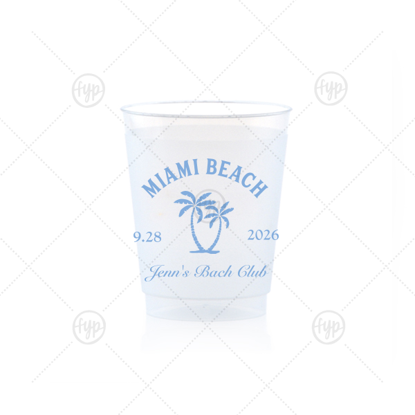 Bachelorette Beach Party Palm Breeze Cup 5-oz. Frosted Cup (Ink)