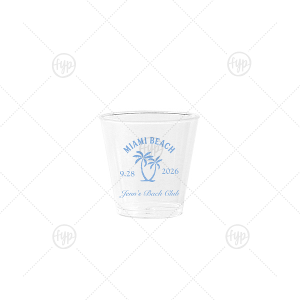 Bachelorette Beach Party Palm Breeze Cup 2-oz. Shot Glass (Ink)