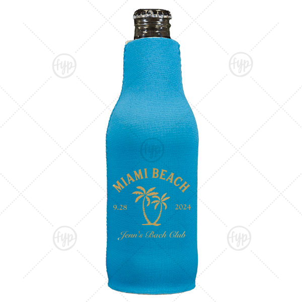 Bachelorette Beach Party Tropical Chill Can Cooler Bottle Cooler (Ink)