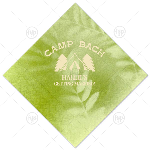 Camp Bachelorette Wilderness Napkin Cocktail Napkin (Foil)