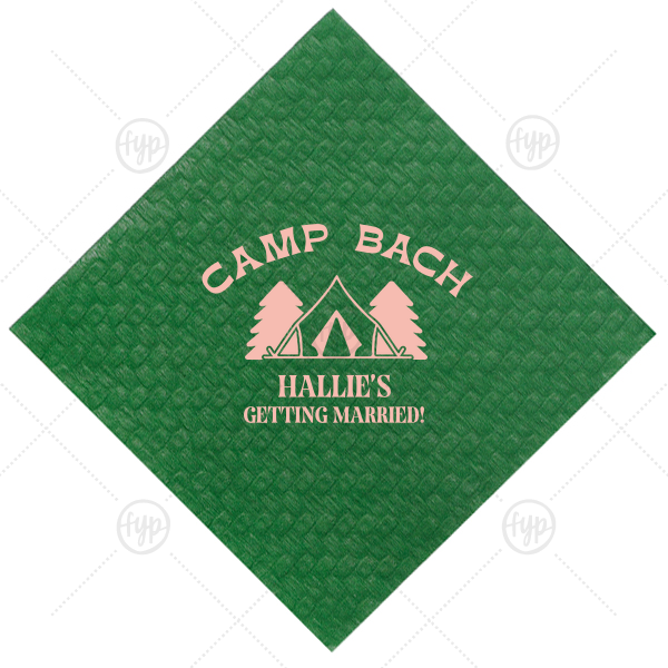 Camp Bachelorette Wilderness Napkin Cocktail Napkin (Foil)