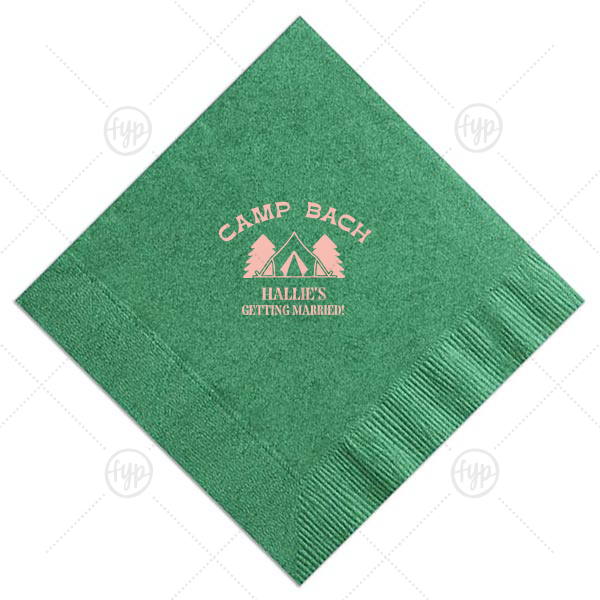 Camp Bachelorette Wilderness Napkin Dinner Napkin (Foil)