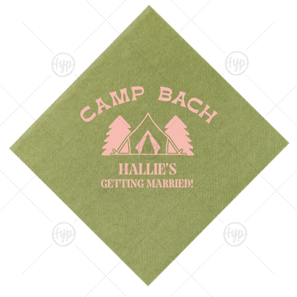Camp Bachelorette Wilderness Napkin Petite Cocktail Napkin (Foil)