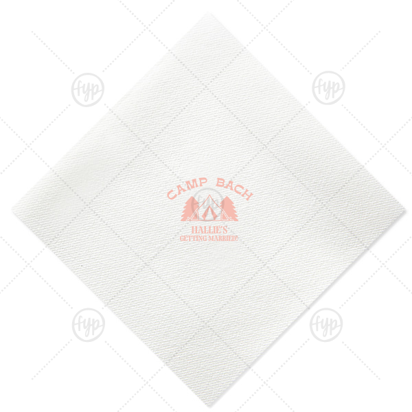 Camp Bachelorette Wilderness Napkin Extra-Large Dinner Napkin (Foil)
