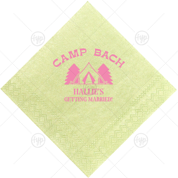 Camp Bachelorette Wilderness Napkin Cocktail Napkin (Foil)