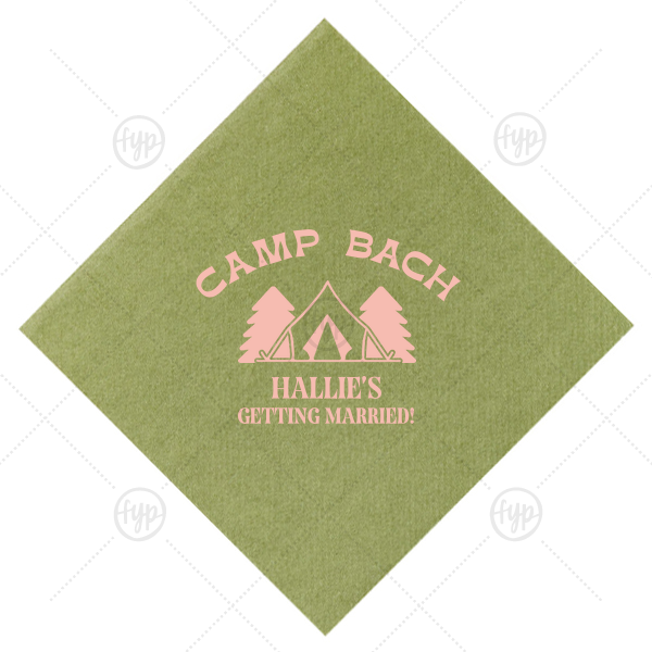 Camp Bachelorette Wilderness Napkin Cocktail Napkin (Foil)