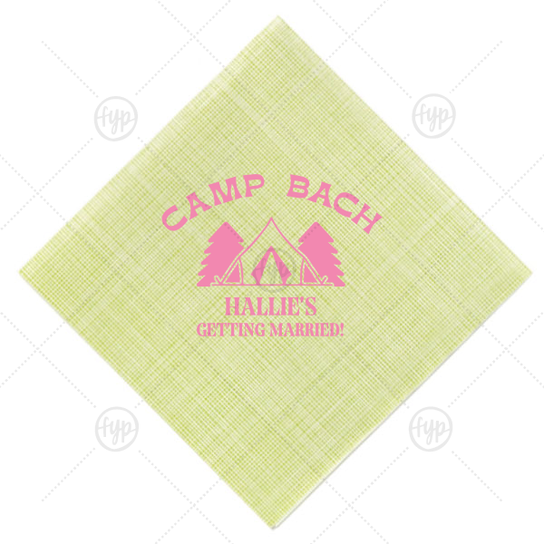 Camp Bachelorette Wilderness Napkin Cocktail Napkin (Foil)