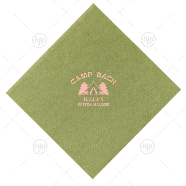Camp Bachelorette Wilderness Napkin Dinner Napkin (Foil)