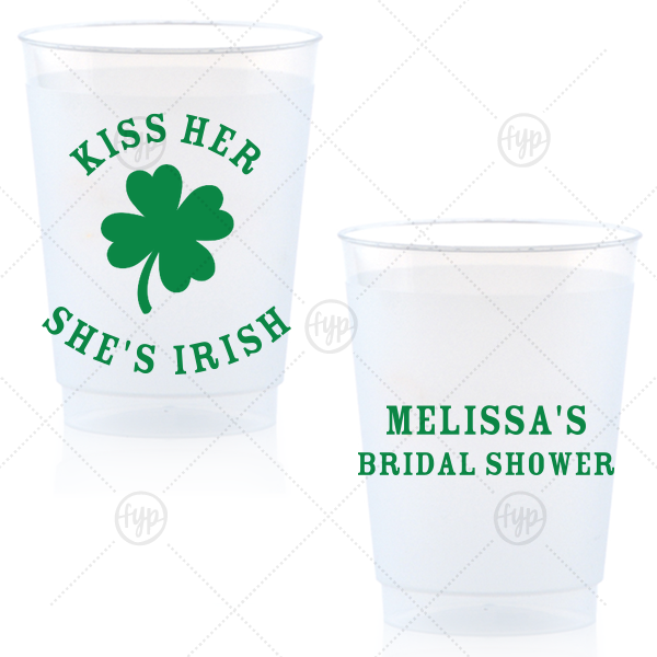 Kiss Me I'm Irish Cup 10-oz. Frosted Cup (Ink)