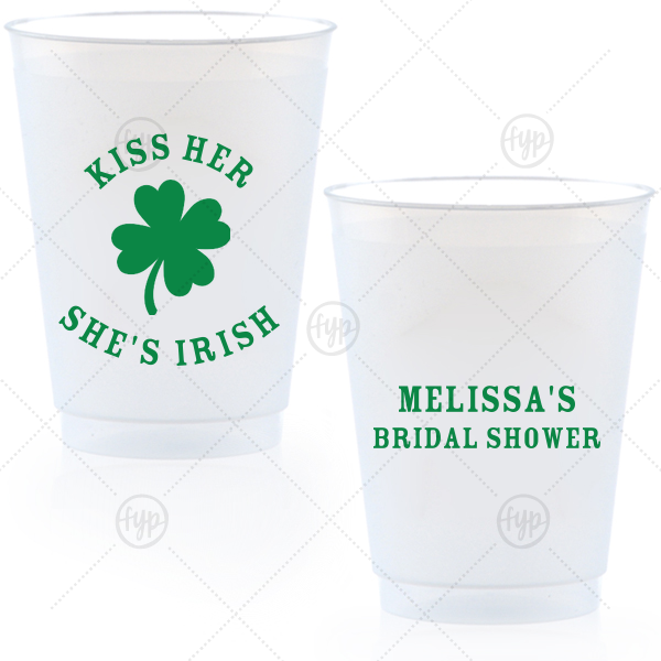 Kiss Me I'm Irish Cup 16-oz. Frosted Cup (Ink)