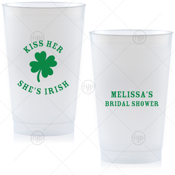 Kiss Me I'm Irish Cup 24-oz. Frosted Cup (Ink)