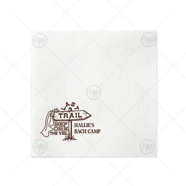 Camp Bachelorette Last Trail Napkin Luncheon Napkin (Foil)
