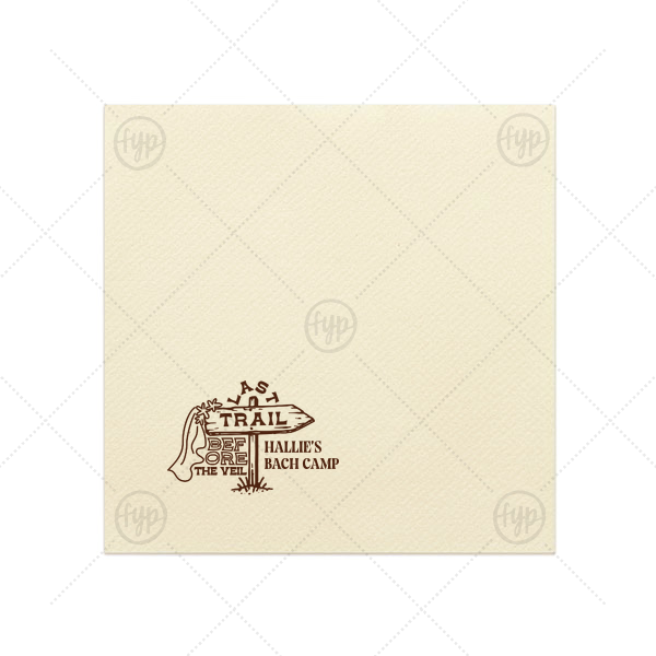 Camp Bachelorette Last Trail Napkin Dinner Napkin (Foil)