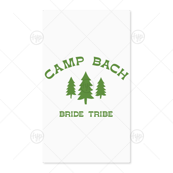 Camp Bachelorette Wilderness Label Rectangle Label (Ink)