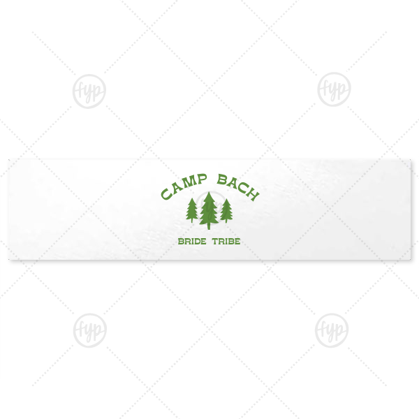 Camp Bachelorette Wilderness Label Water Bottle Label (Ink)