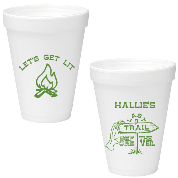Camp Bachelorette Last Trail Cup 12-oz. Styrofoam Cup (Ink) 