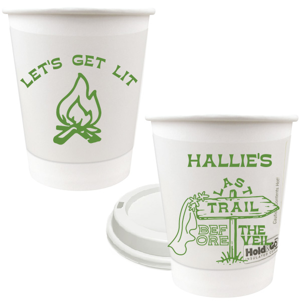 Camp Bachelorette Last Trail Cup 8-oz. Double Wall Paper Hot Cup (Ink)