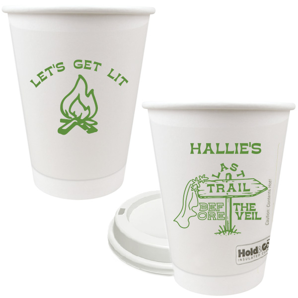 Camp Bachelorette Last Trail Cup 12-oz. Double Wall Paper Hot Cup (Ink)