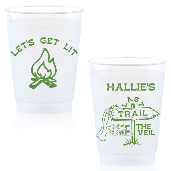 Camp Bachelorette Last Trail Cup 10-oz. Frosted Cup (Ink)